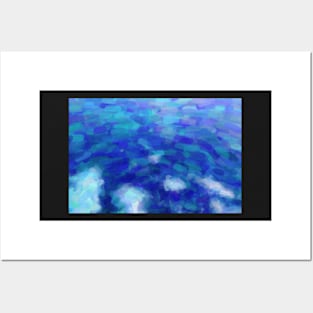 Water Churning In Calm Ocean Posters and Art